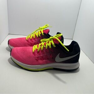 Nike Youth Air Zoom Pegasus Pink and Black Athletic Shoes